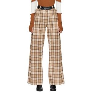 Kijun Women's Natural Check Wide Pants